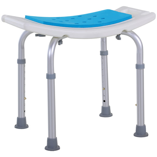 Homcom Aluminium Alloy Six-Level Non-Slip Bathroom Stool