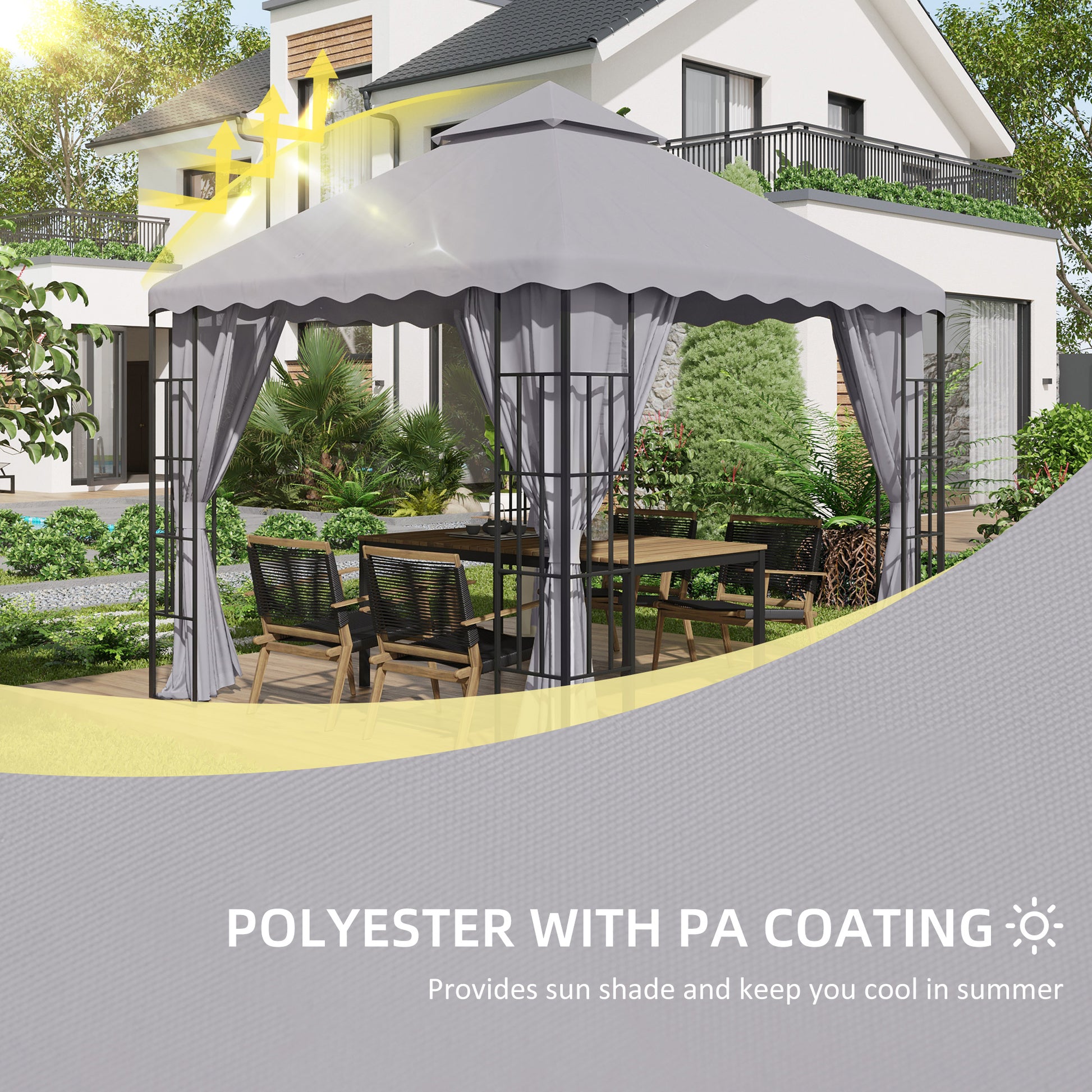 Outsunny 3 x 3 (m) Gazebo Canopy Replacement Covers