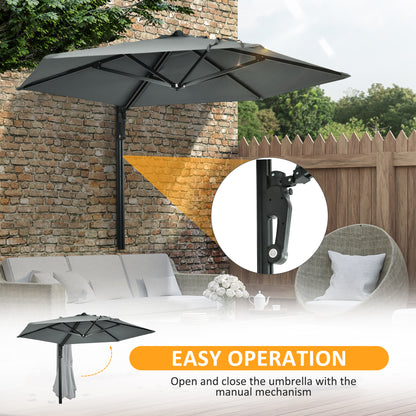 Outsunny Wall Mounted Parasol