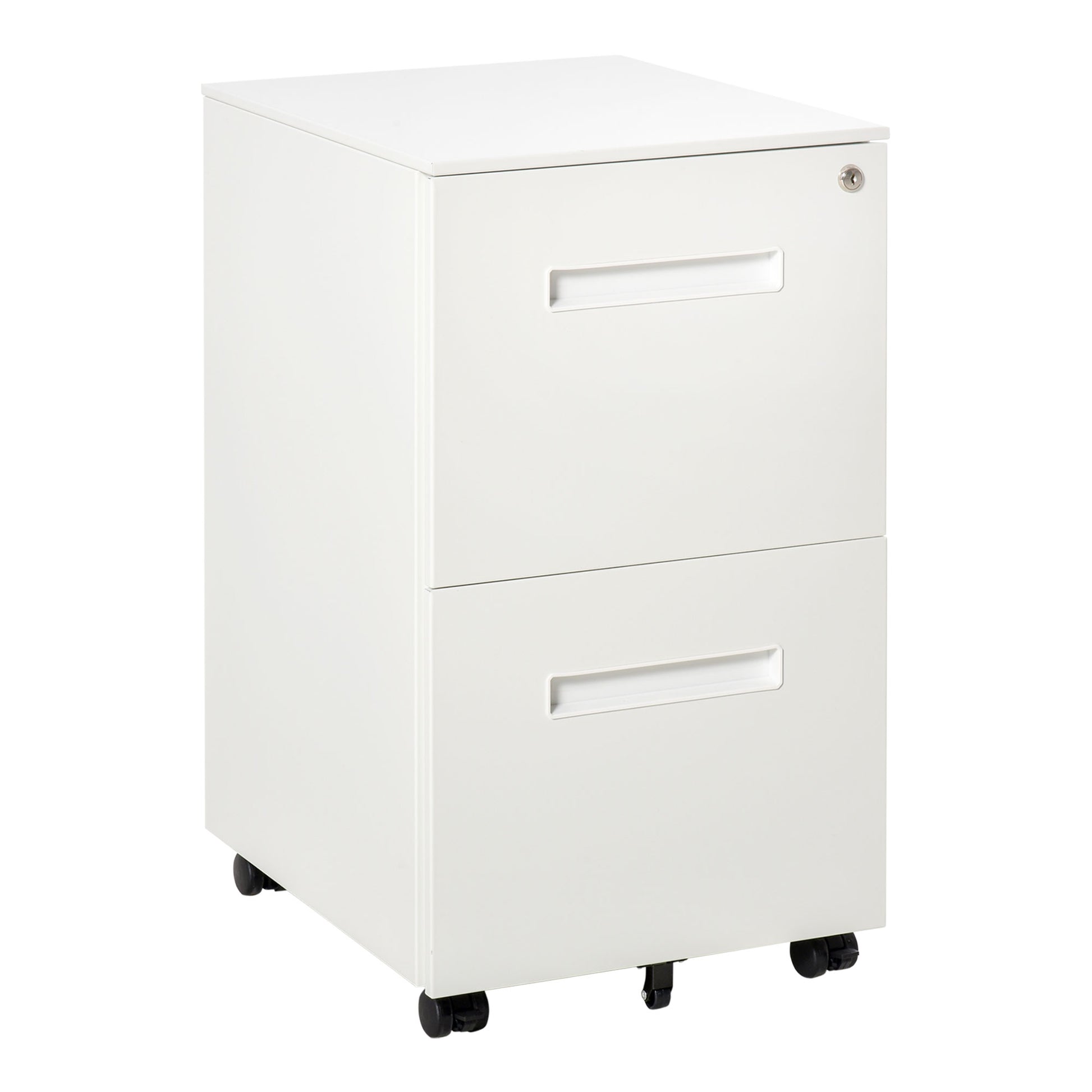 Vinsetto Mobile File Cabinet Home Filing Furniture with Adjustable Partition and Lock