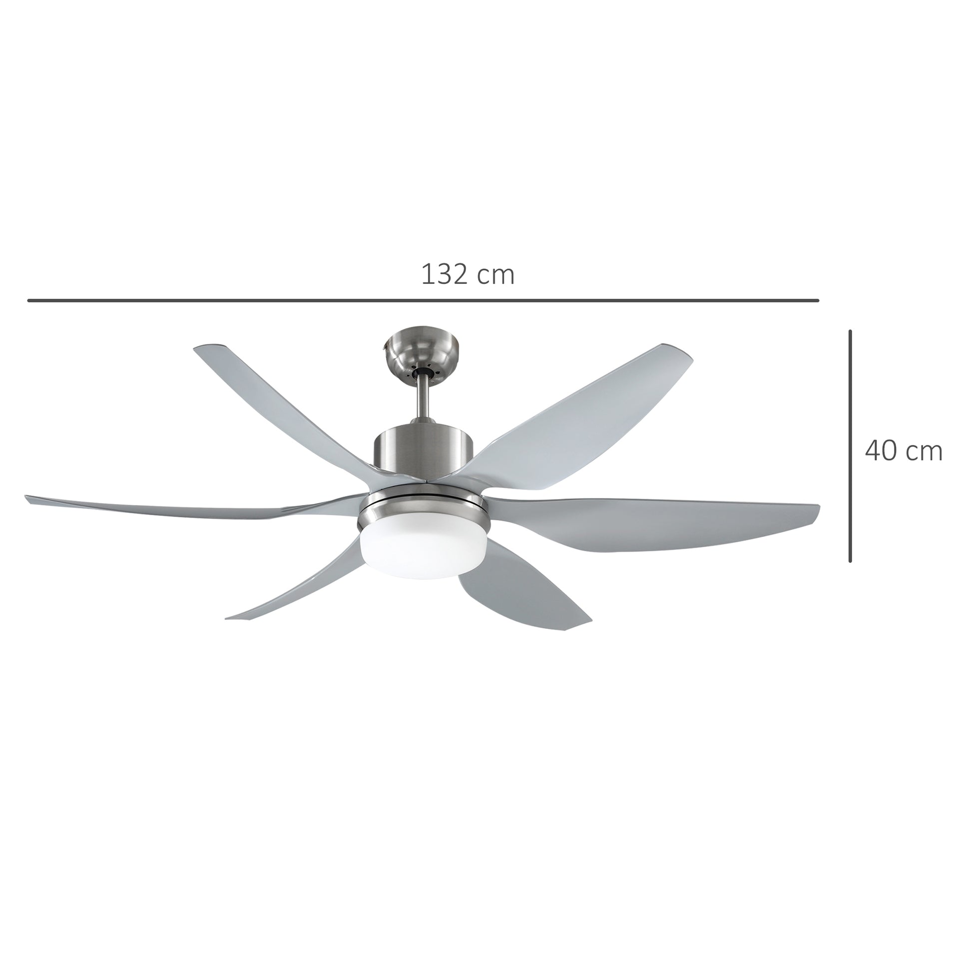 Homcom Reversible Ceiling Fan with Light