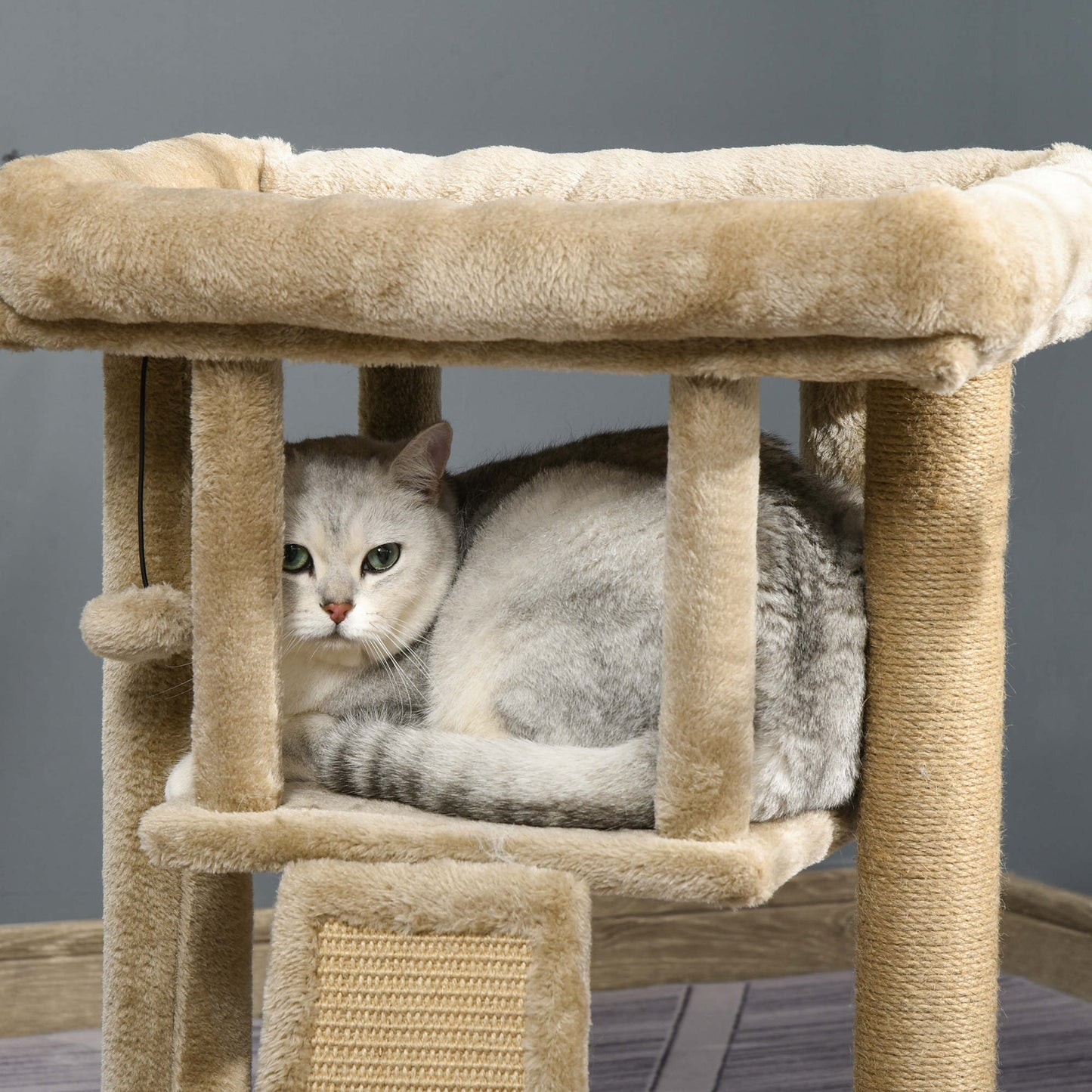 PawHut Cat Tree for Indoor Cats Kitten Tower Climbing Activity Centre Furniture w/ Jute Scratching Pad