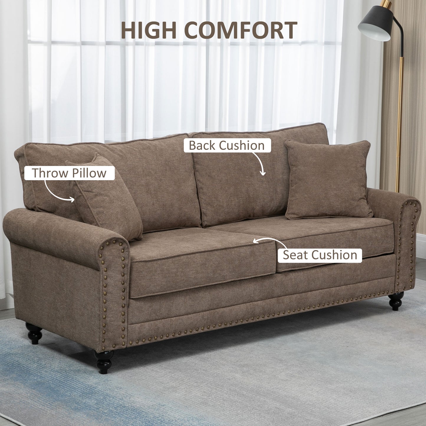 Homcom 2 Seater Sofas for Living Room