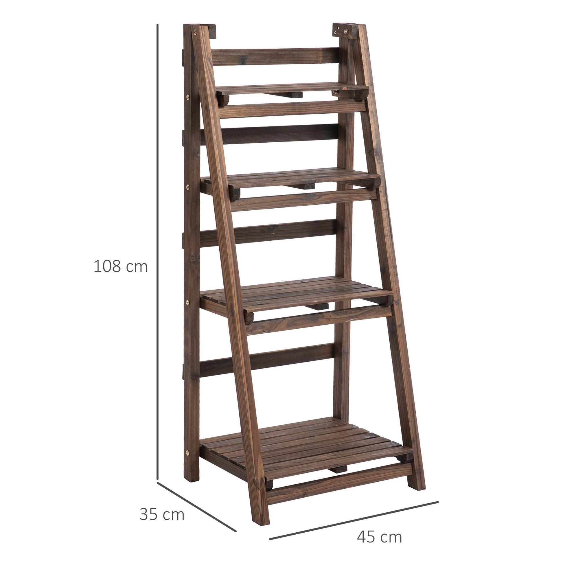 Outsunny 4-Tier Foldable Plant Stand