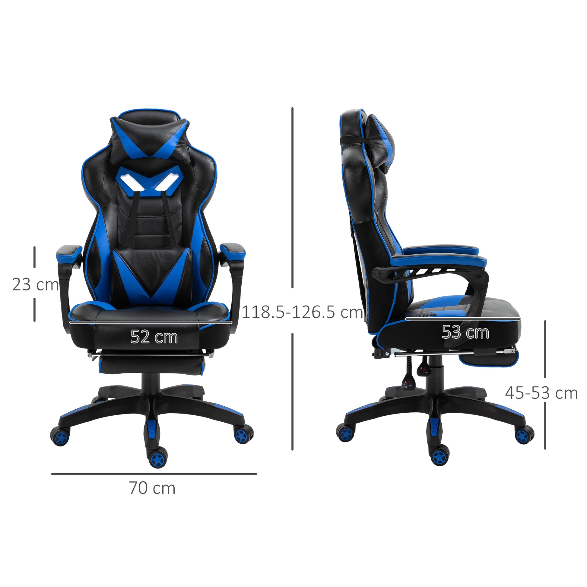 Vinsetto Racing Gaming Chair with Footrest