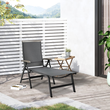 Outsunny Outdoor Folding Sun Lounger