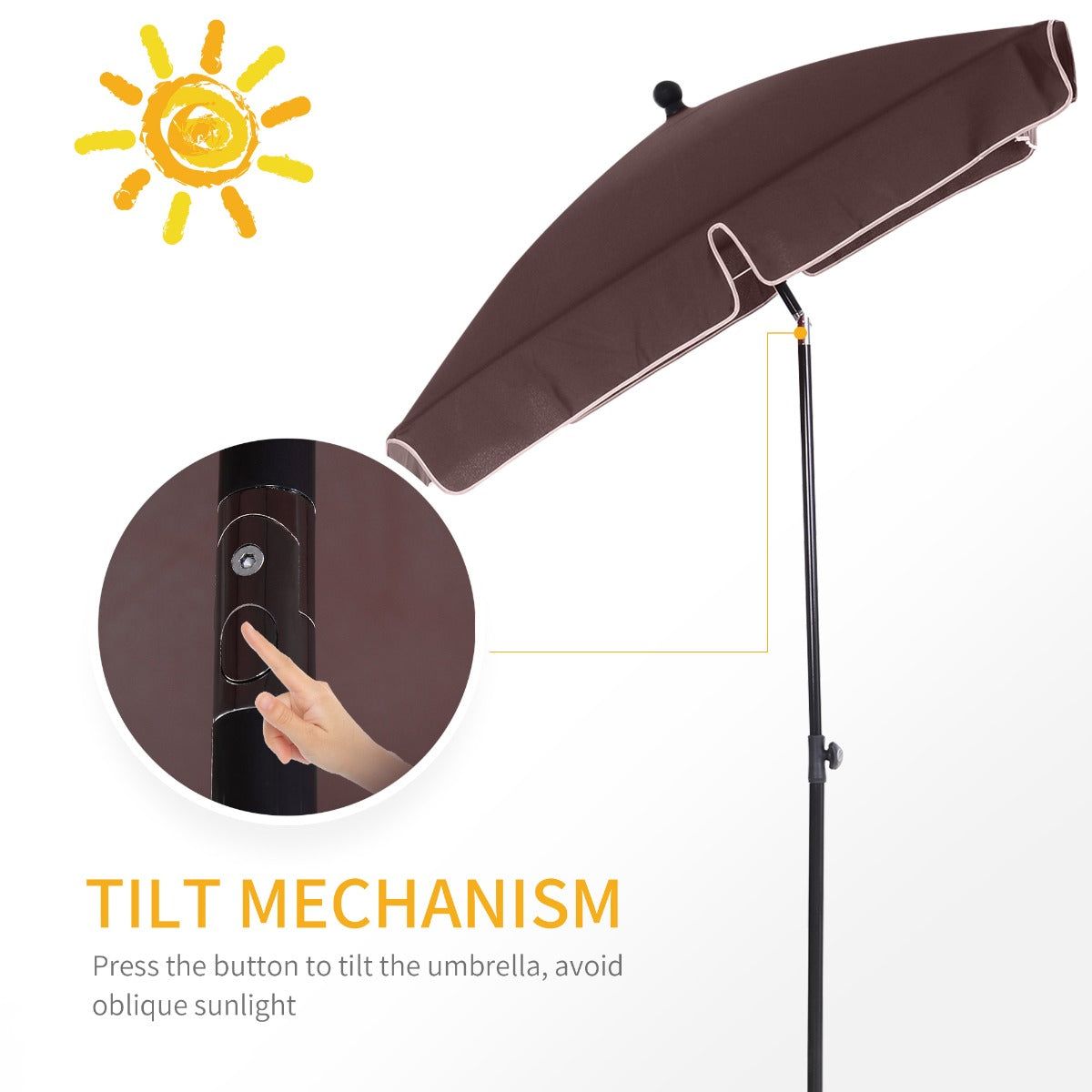 Outsunny Garden Parasol Umbrella