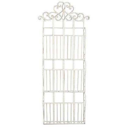 Cream Scroll Wall Hanging 3 Section Magazine Rack