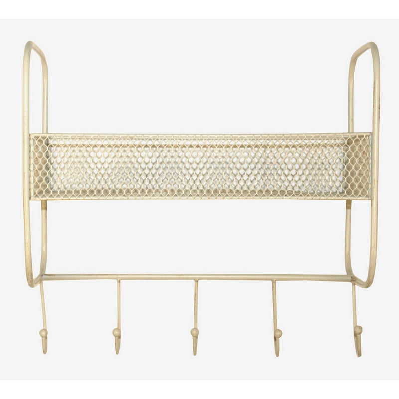 Essentials Shelving Unit Metal Cream 1 Shelf