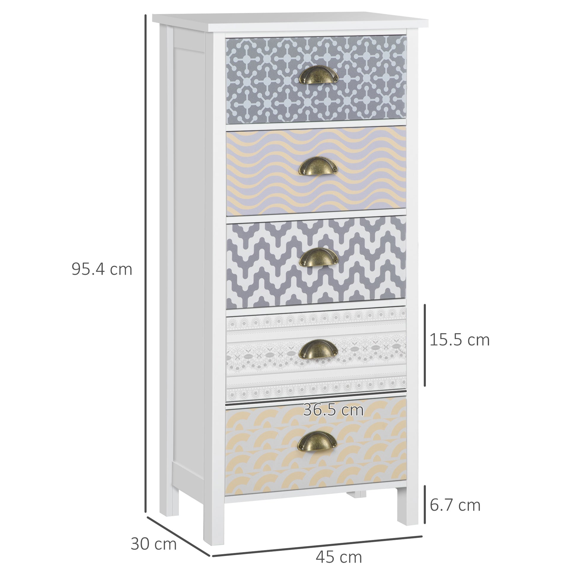 Homcom Bedroom Chest of Drawers