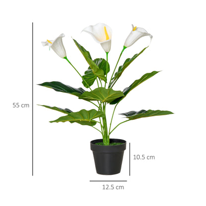 Homcom Set of 2 Artificial Realistic Calla Lily Flower