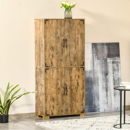 Homcom Farmhouse 4-Door Cabinet