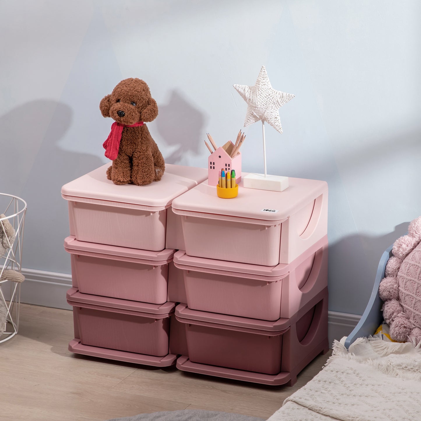 ZONEKIZ Kids Storage Units with 6 Drawers