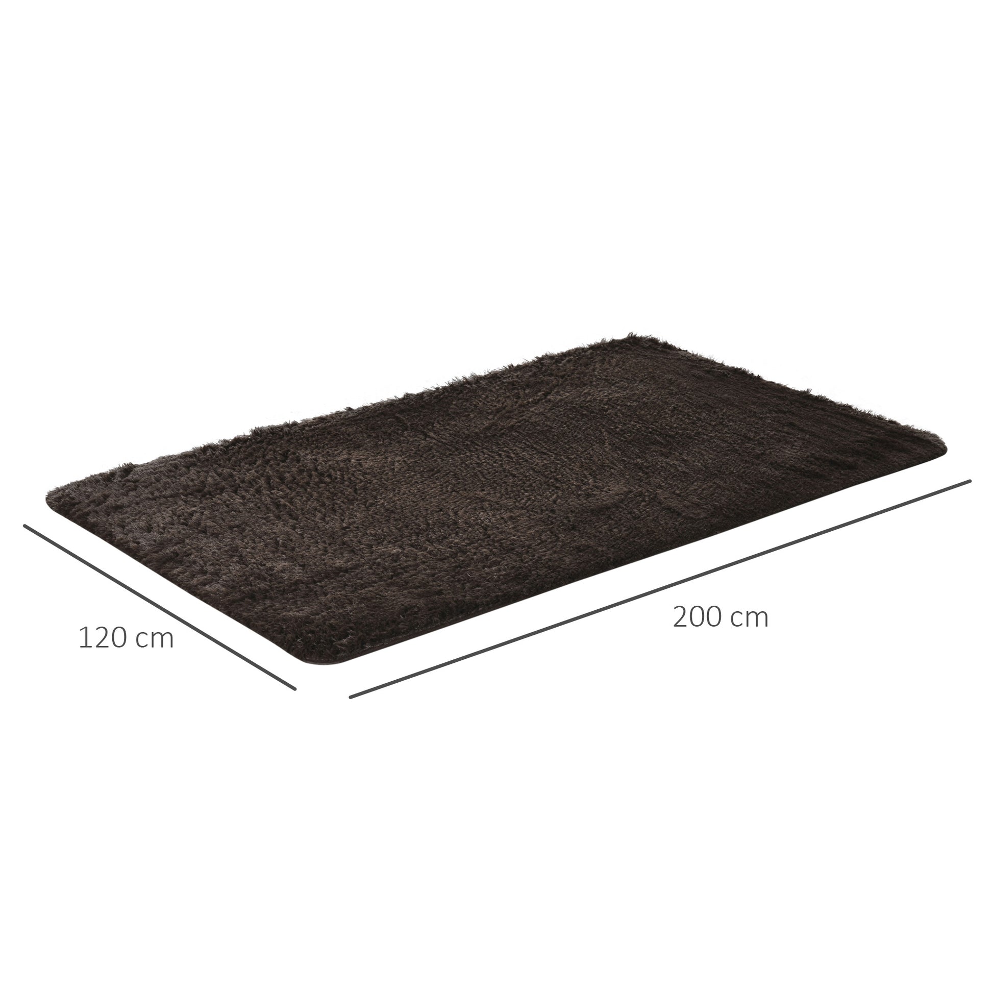 Homcom Brown Fluffy Rug