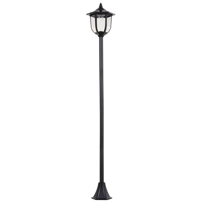 Outsunny Outdoor Garden Solar Post Lamp Sensor Light LED Lantern Bollard Pathway Torch Light 1.77m Tall