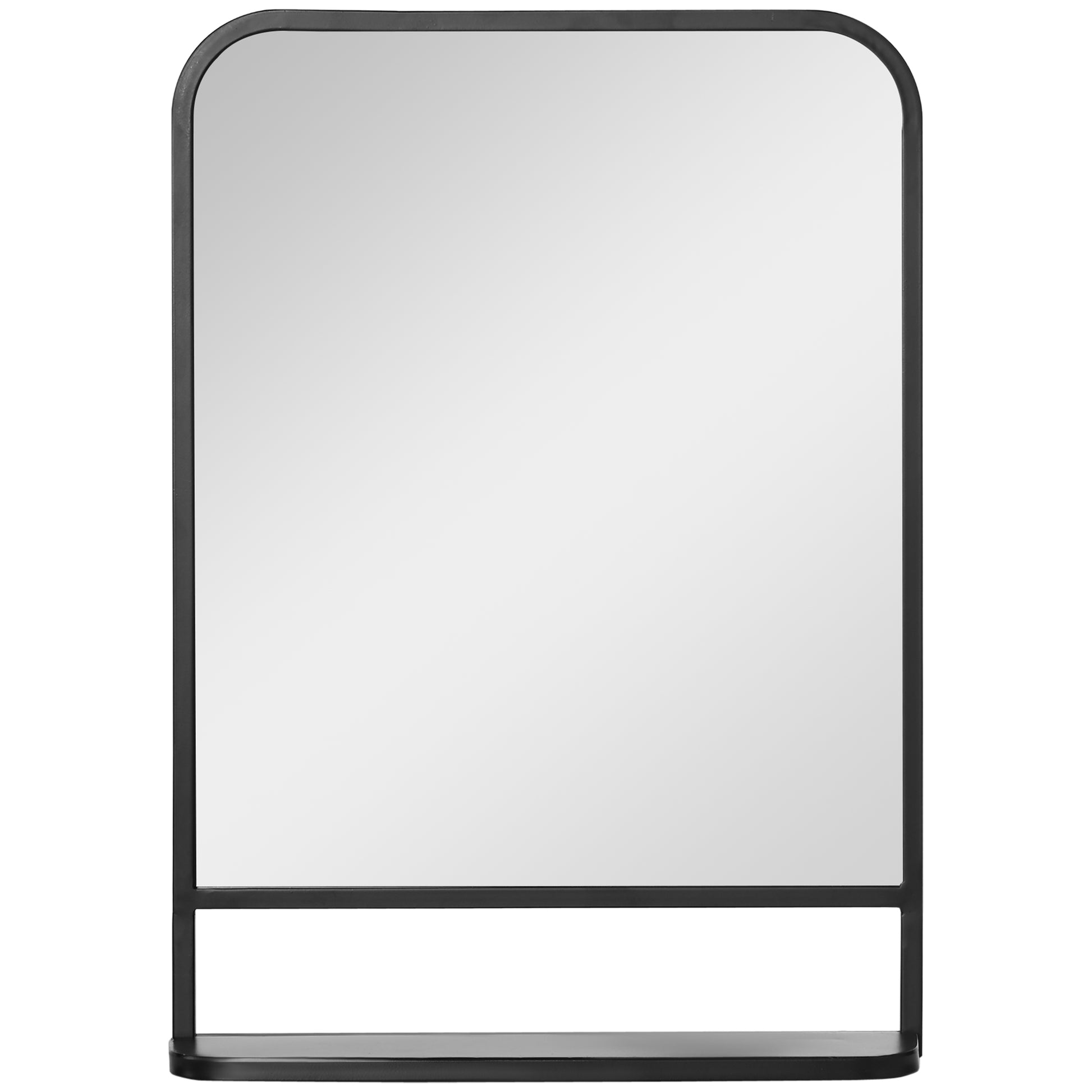 Homcom Modern Square Wall Mirror with Storage Shelf