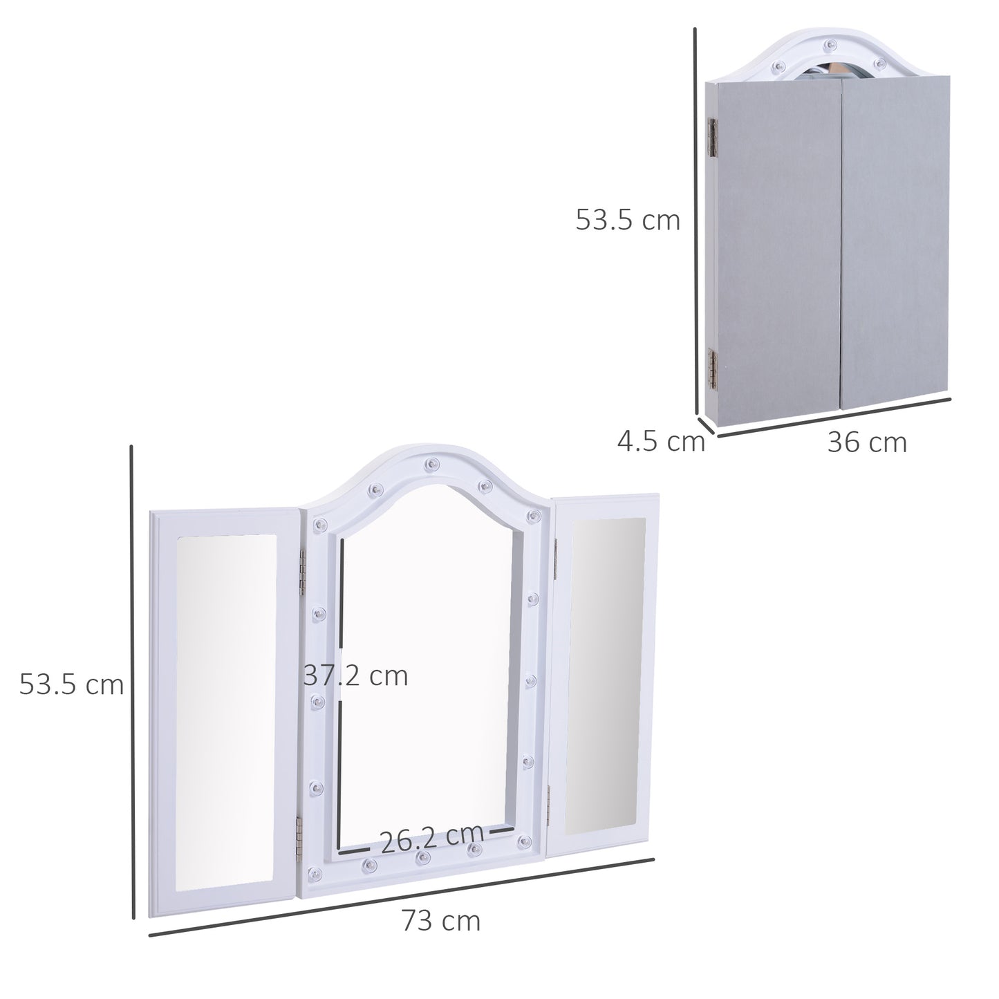 Homcom Trifold Freestanding Mirror