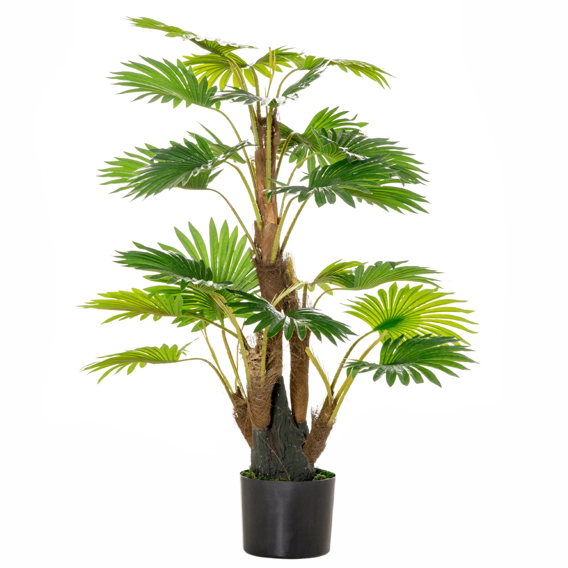 Homcom Artificial Tropical Palm Tree Fake Decorative Plant in Nursery Pot for Indoor Outdoor Décor