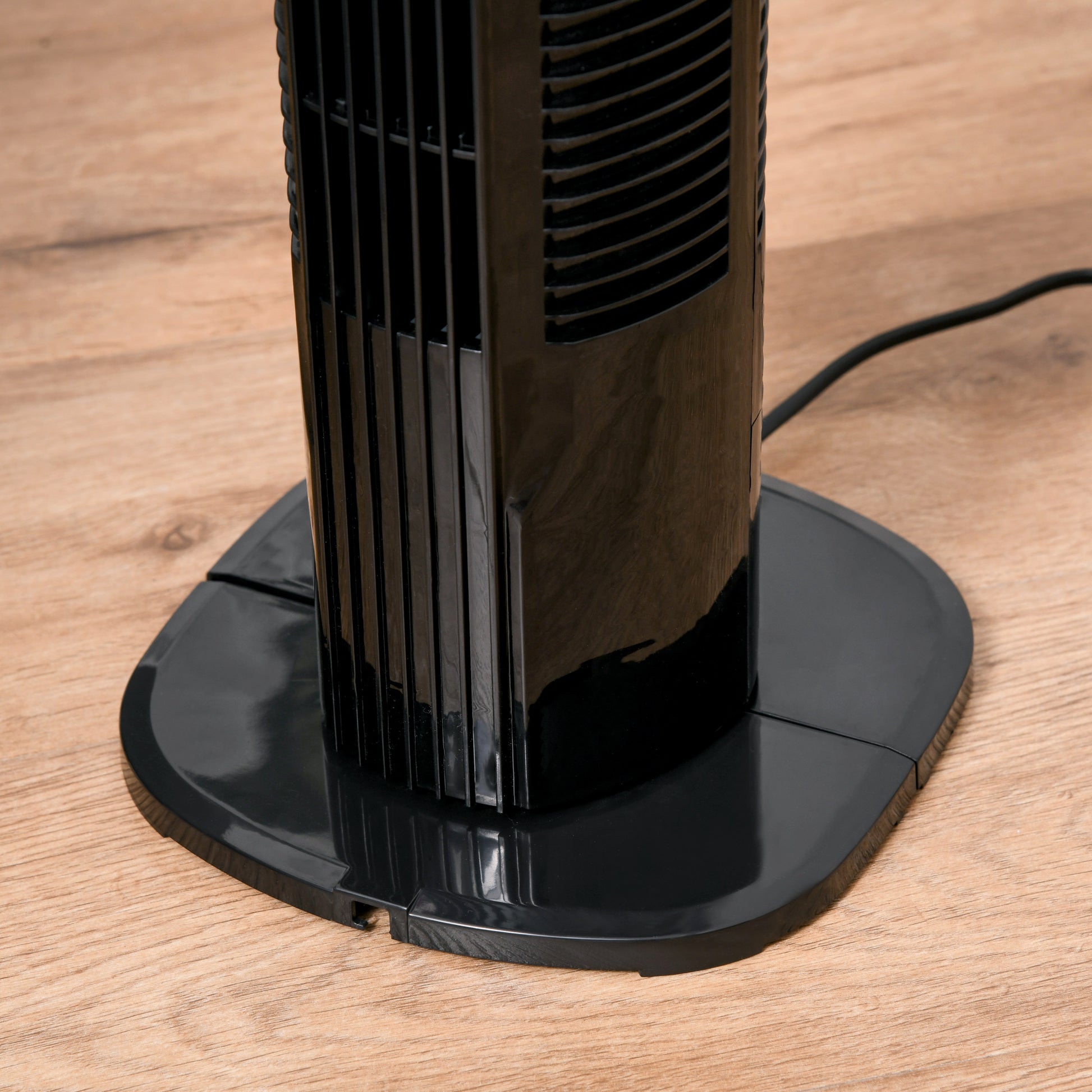 Oscillating Three Speed Tower Fan With Timer & Remote Control Black by Homcom