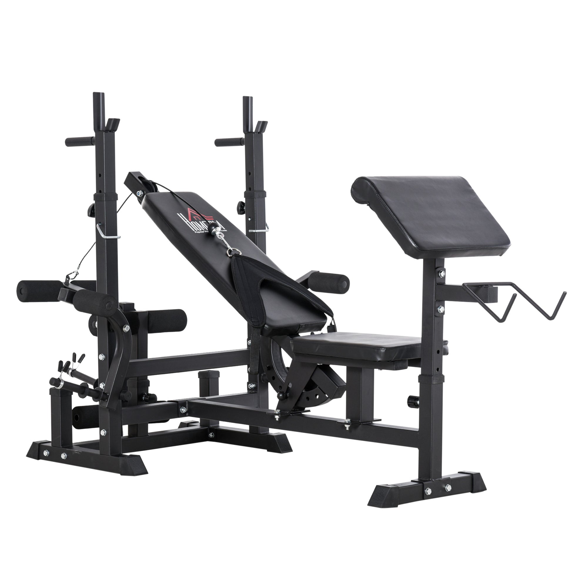 Homcom Multi-Exercise Full-Body Weight Rack with Bench Press