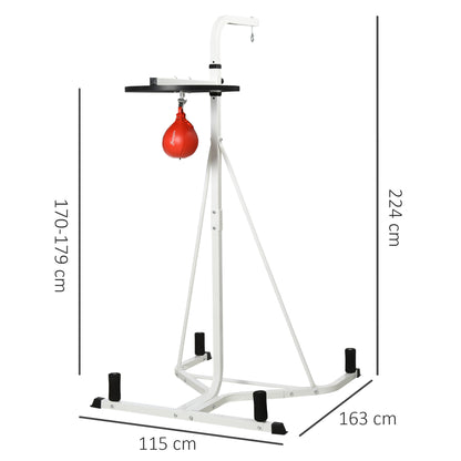 Homcom Free-Standing Speed Bag Boxing Platform Punch Bag Fitness Station Stand