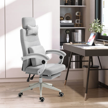 Vinsetto High Back Home Office Chair with Footrest