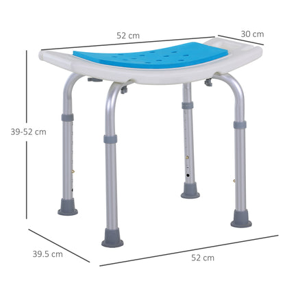 Homcom Aluminium Alloy Six-Level Non-Slip Bathroom Stool