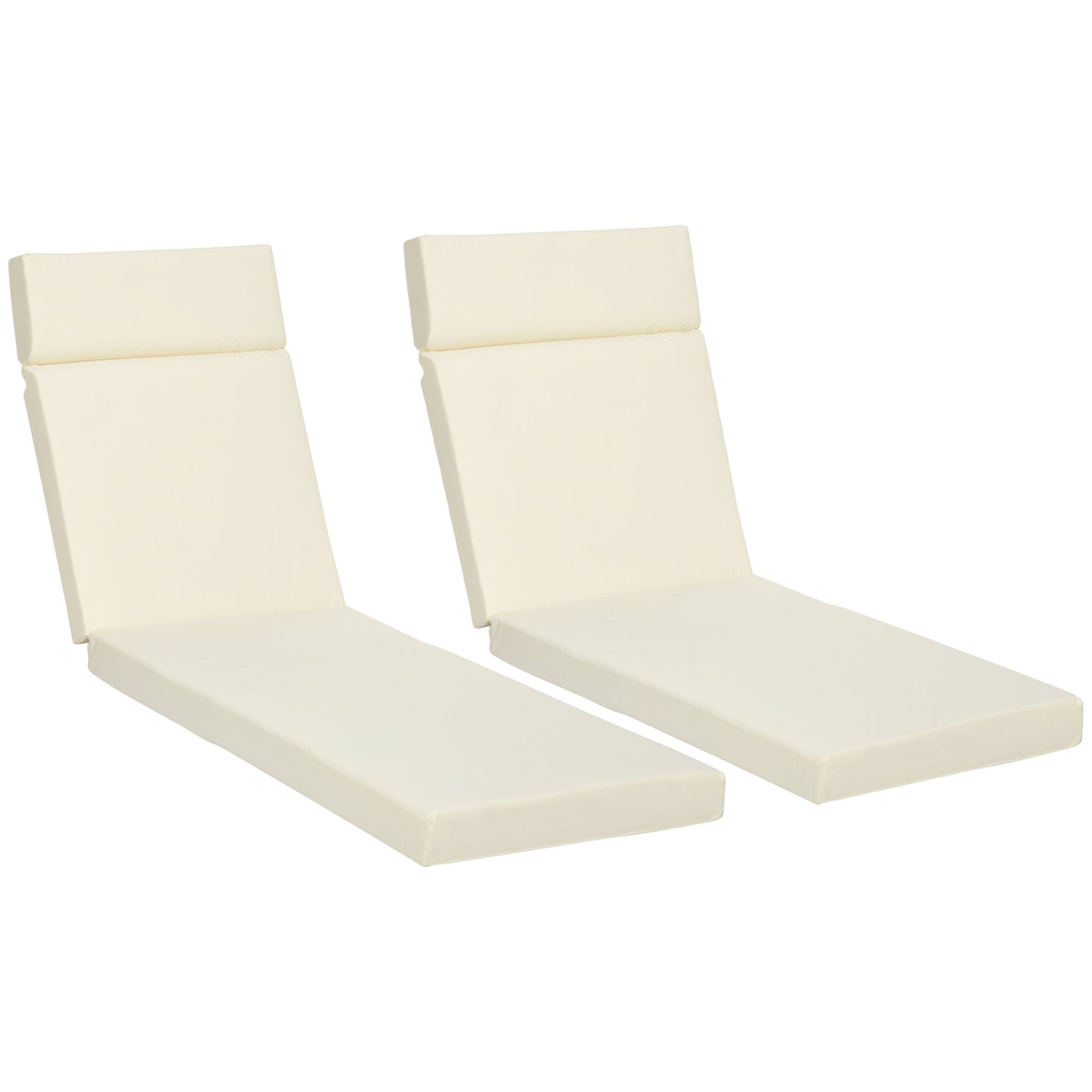 Outsunny Set of 2 Sun Lounger Cushions