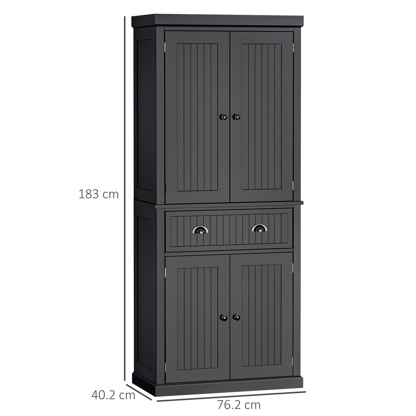 Homcom Traditional Kitchen Cupboard Freestanding Storage Cabinet with Drawer