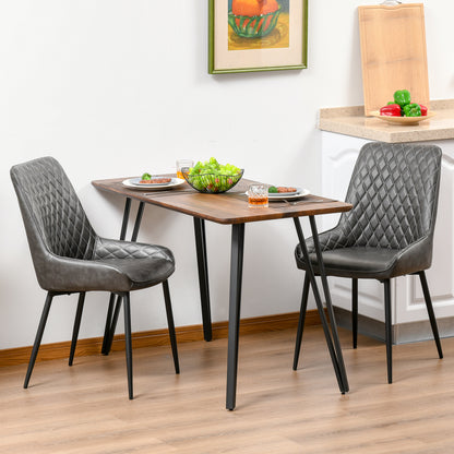 Homcom Retro Dining Chair Set of 2