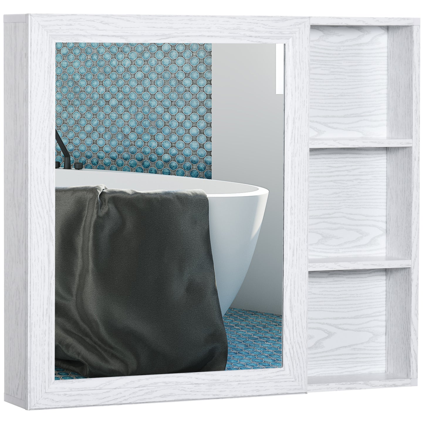 kleankin Bathroom Cabinet with Mirror