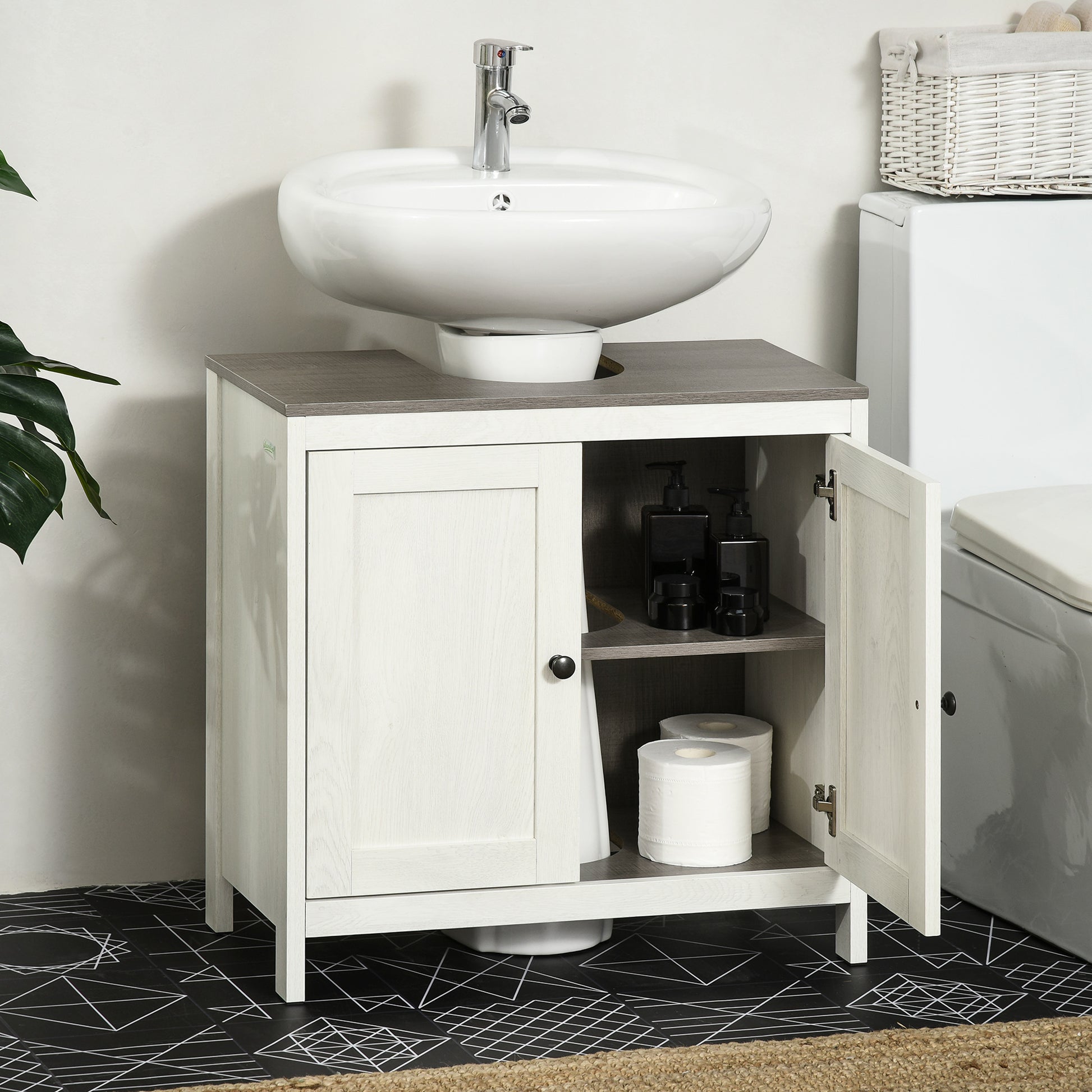 Kleankin Modern Bathroom Sink Cabinet