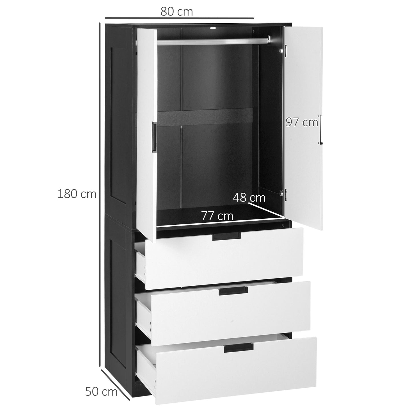 Homcom 2 Door Wardrobe