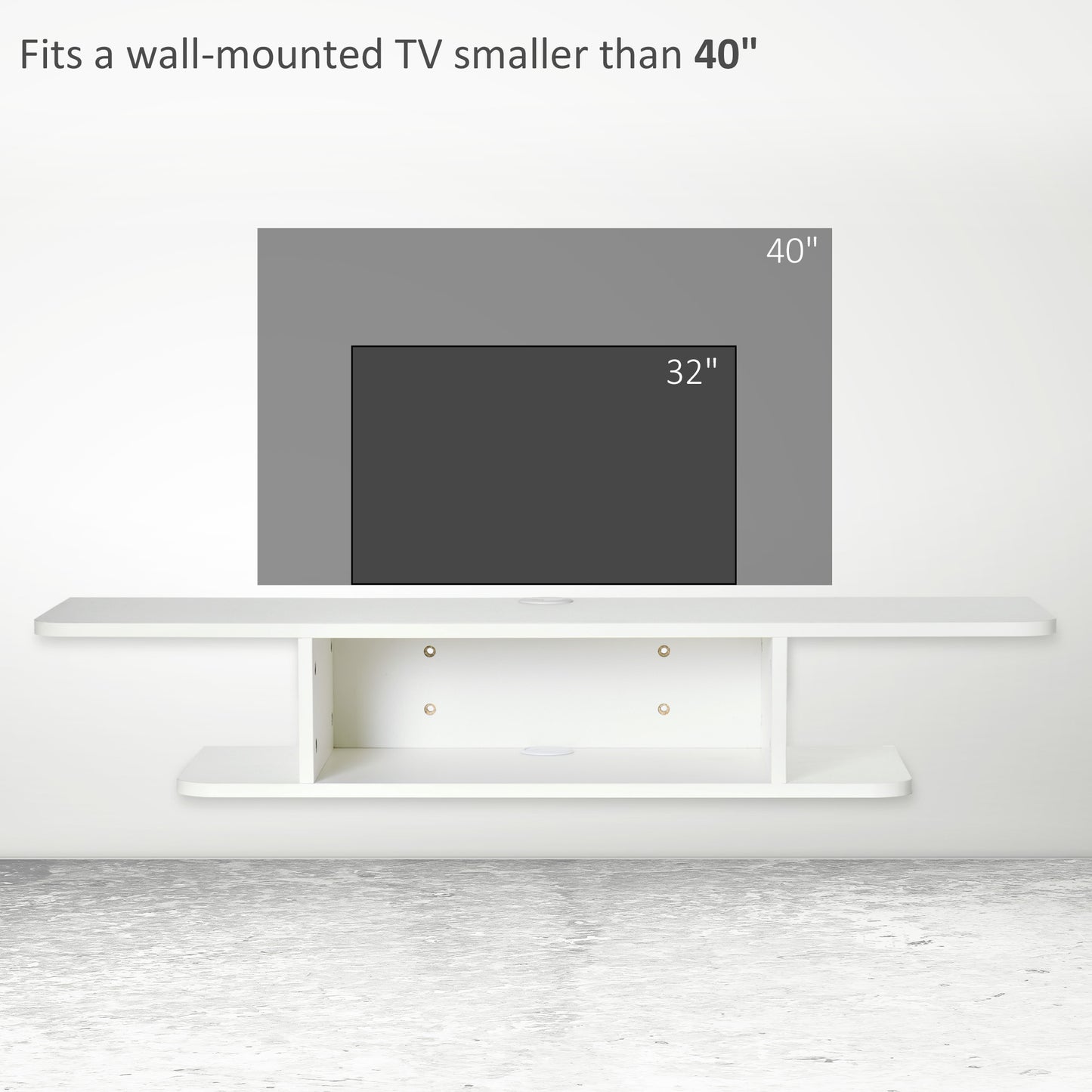 Homcom Floating TV Unit Stand for TVs up to 40"