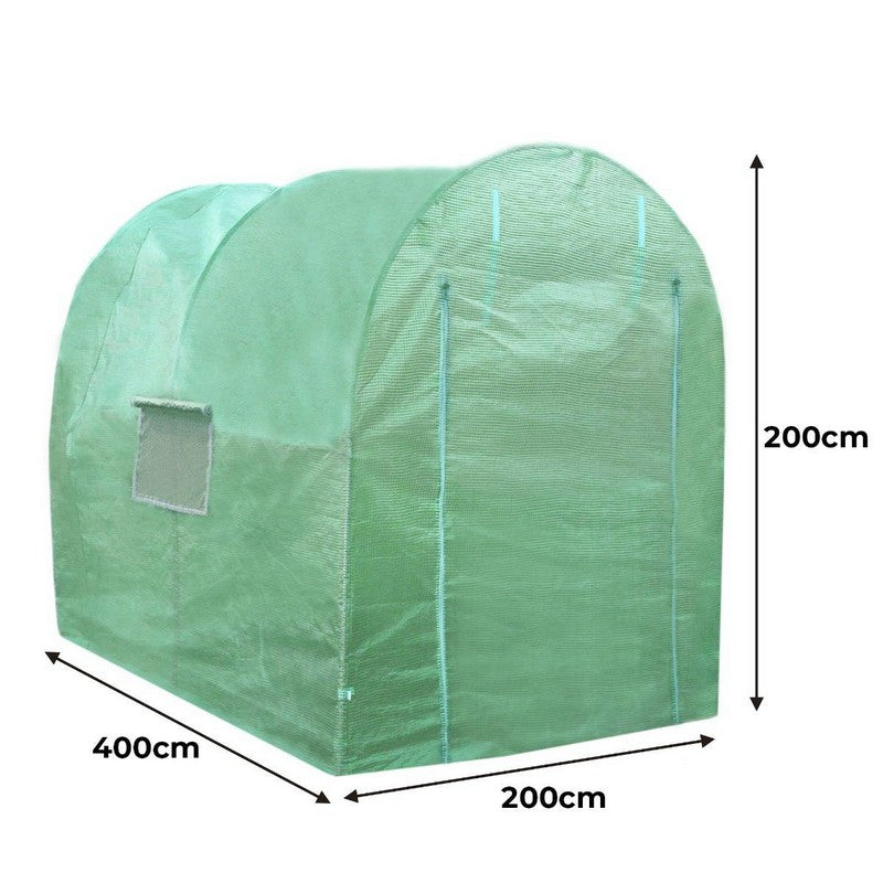 Raven Flourish 6' 6" x 13' 1" Curved Polytunnel & Racking Set - Classic Polyethylene