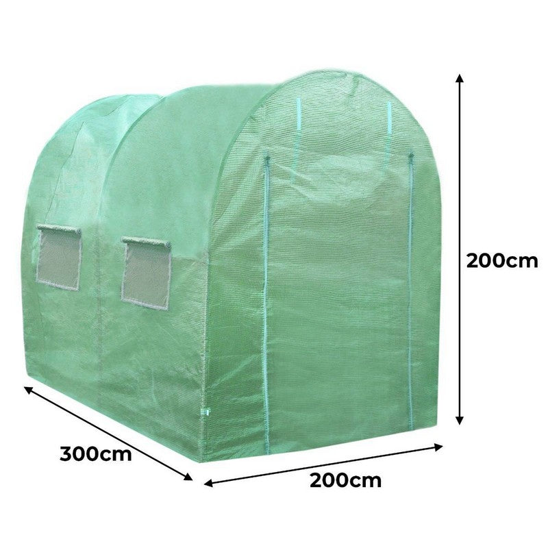 Raven Flourish 6' 6 x 9' 10 Curved Polytunnel & Racking Set - Classic Polyethylene