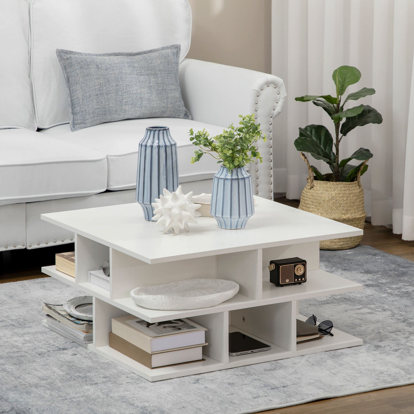 Homcom Square Coffee Tables for Living Room