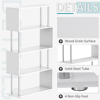 Homcom Double 'S' Shelving Unit - White