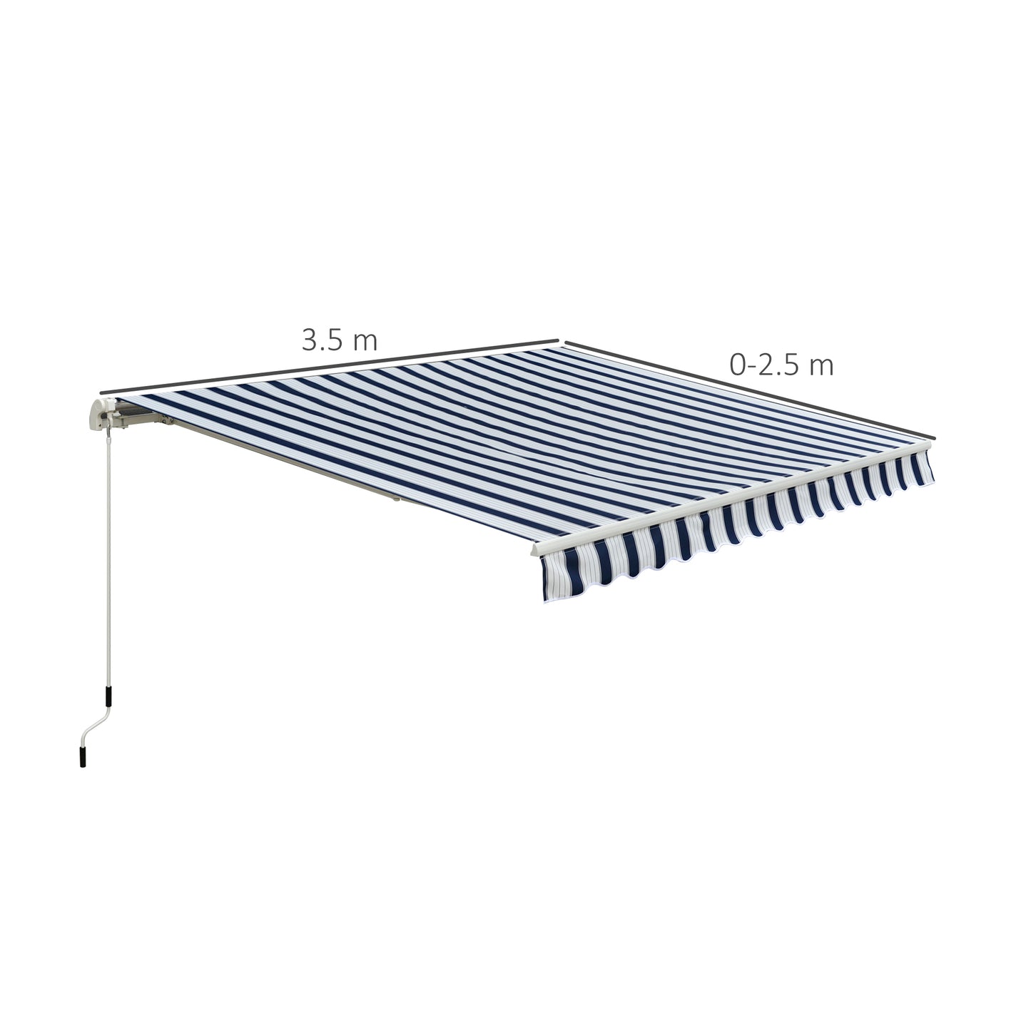 Outsunny Manual Retractable Awning