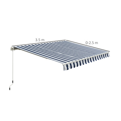 Outsunny Manual Retractable Awning