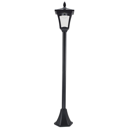 Outsunny Outdoor Garden Solar Post Lamp Sensor Dimmable LED Lantern Bollard Pathway 1.6M Tall  Black