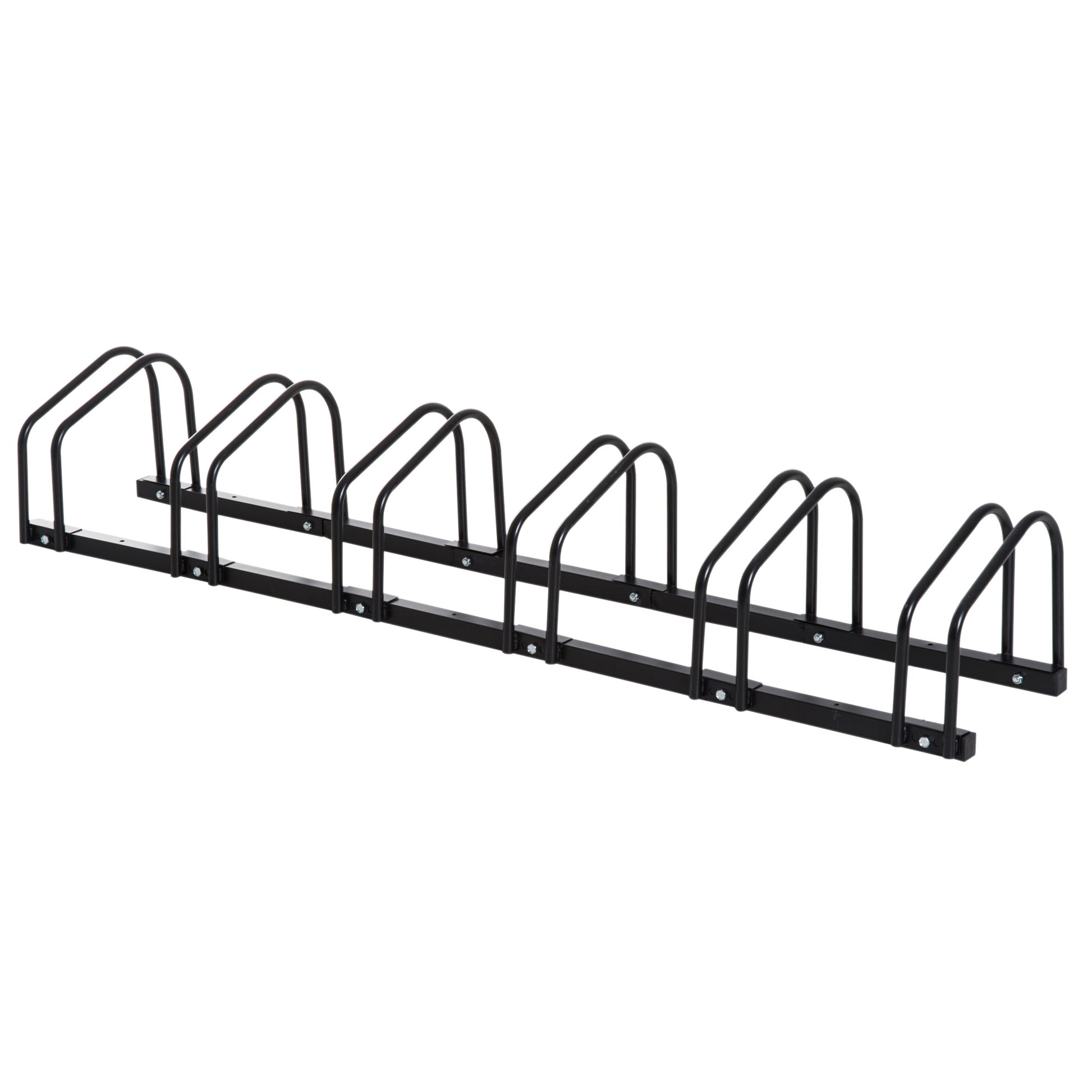 Homcom Bike Stand Parking Rack Floor or Wall Mount Bicycle Cycle Storage Locking Stand 179L x 33W x 27H (6 Racks