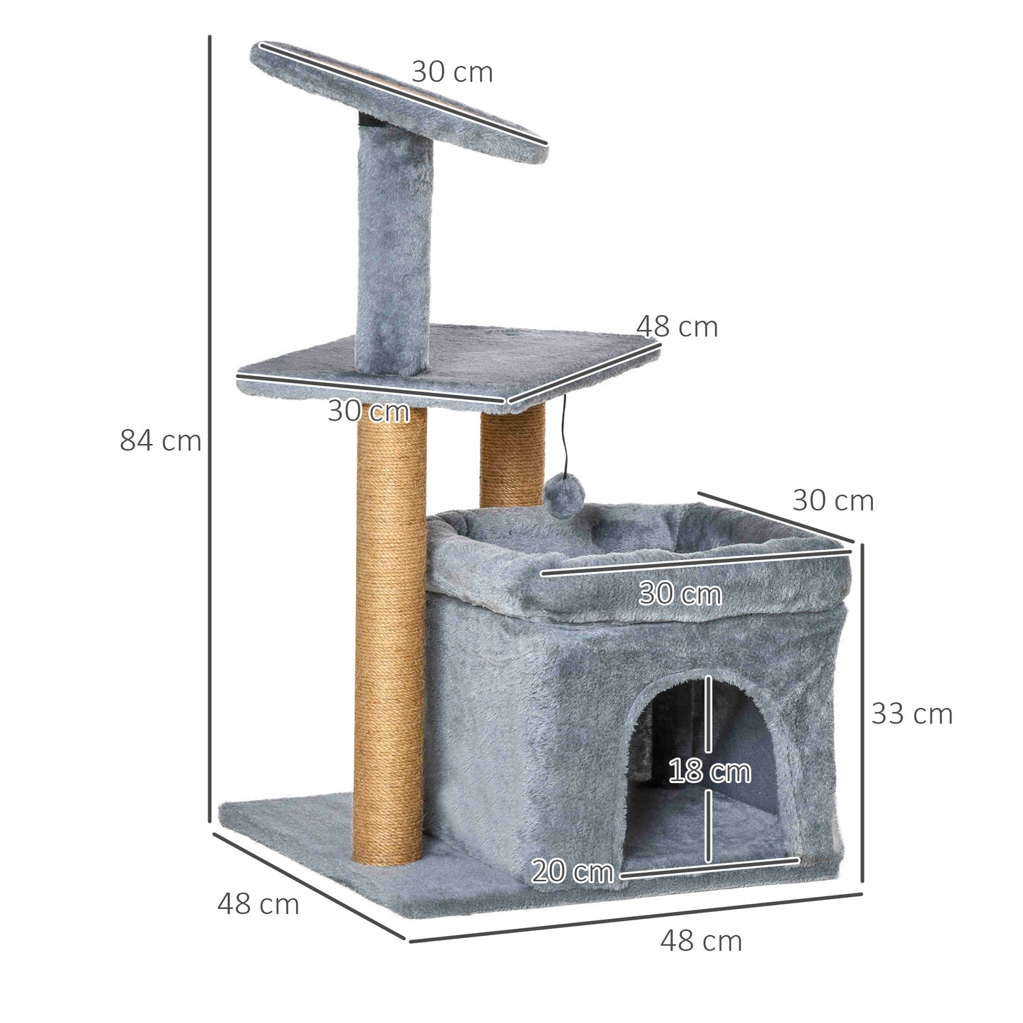 PawHut Cat Tree Tower for Indoor Cats