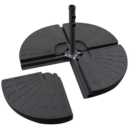 Outsunny 4 Pcs Portable Umbrella Base