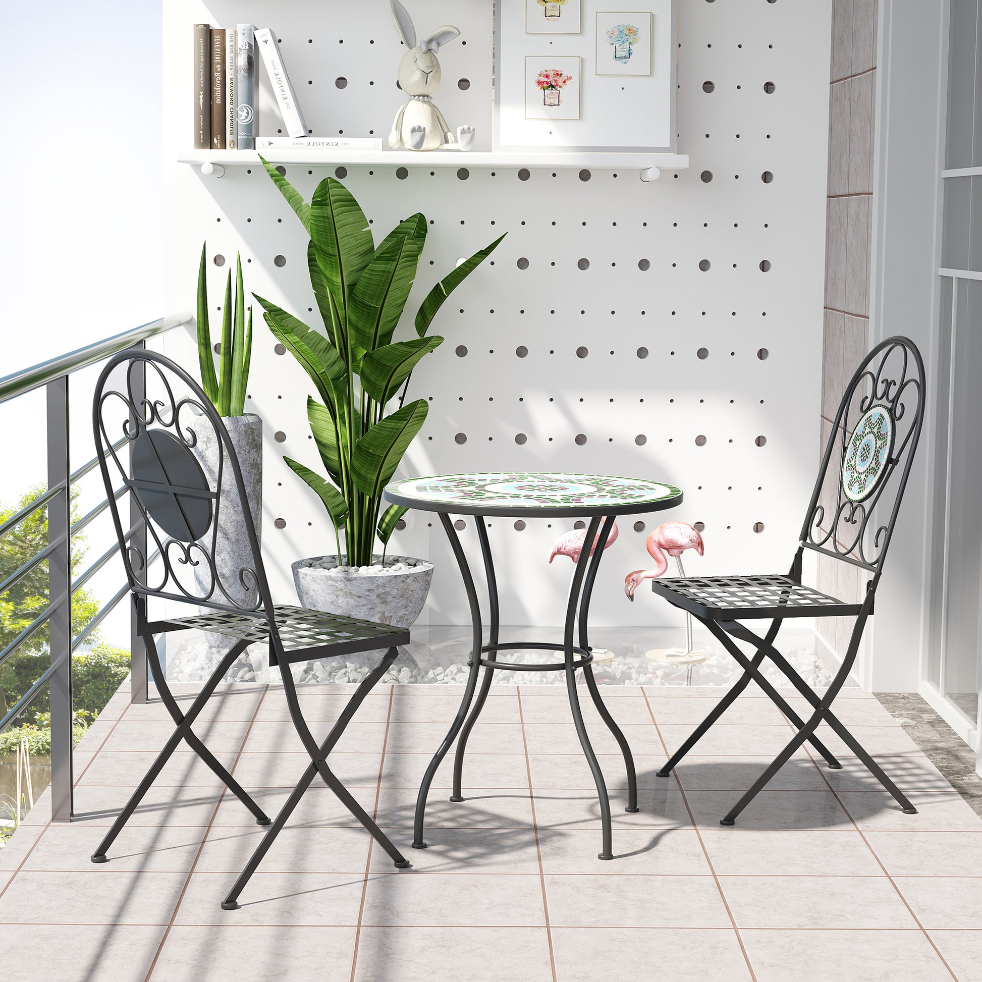 Outsunny 3Pcs Bistro Set