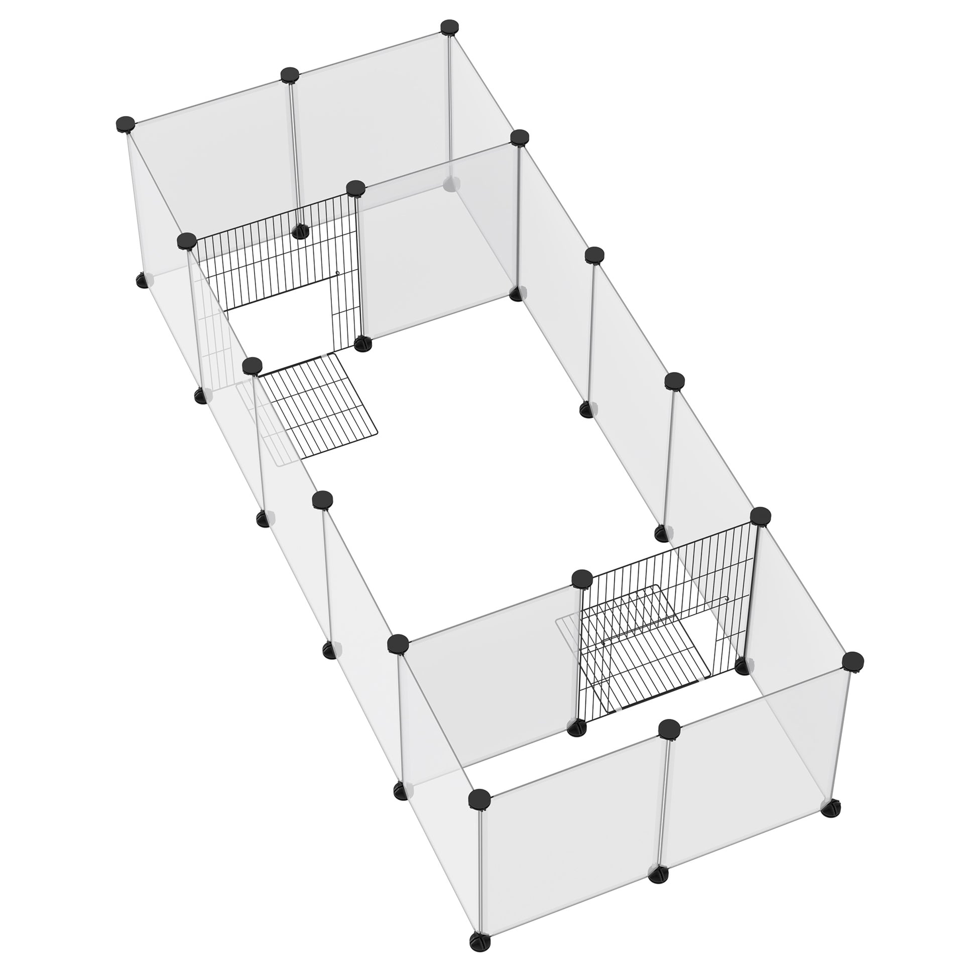 18 Panel Small Animal Playpen White by Pawhut