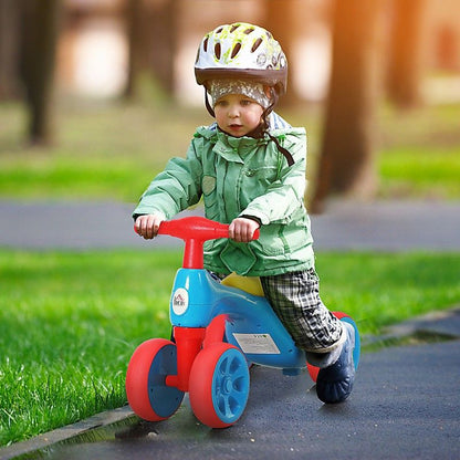 Homcom Toddler Training Walker Balance Ride-On Toy With Rubber Wheels Blue