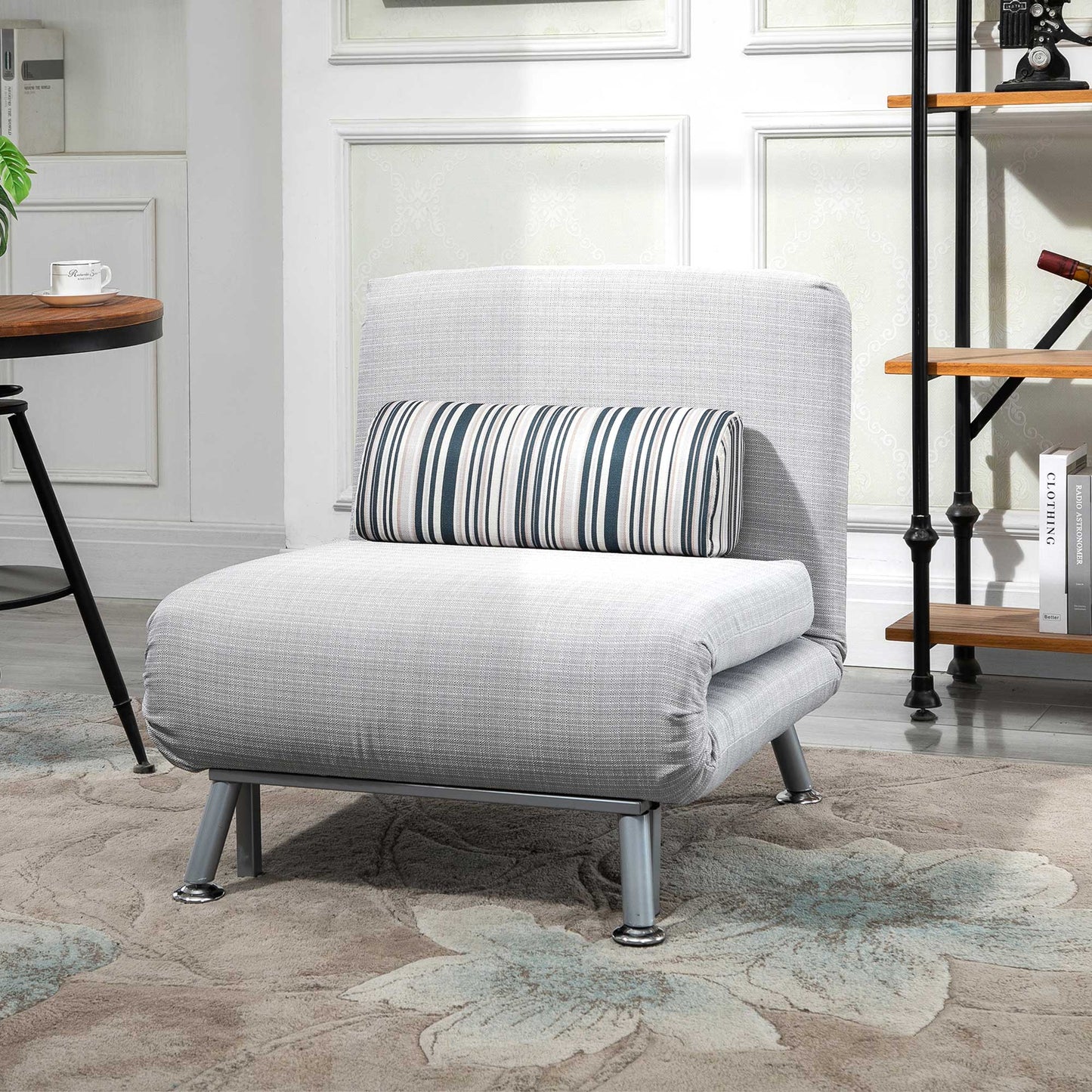 Homcom Adjustable Back Futon Sofa Chair - Grey