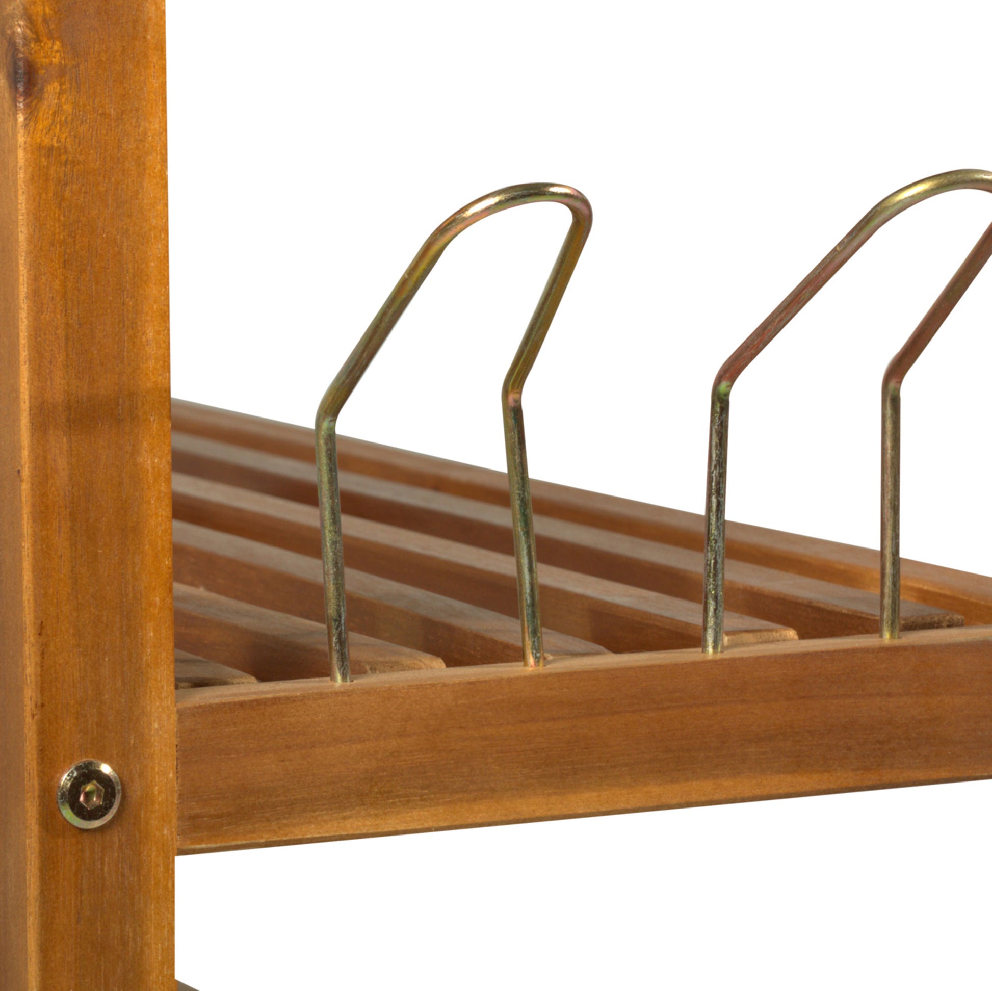 Homcom Wooden Five-Shelf Shoe Rack