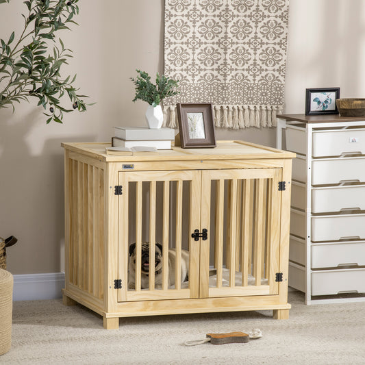 PawHut Wooden Dog Crate